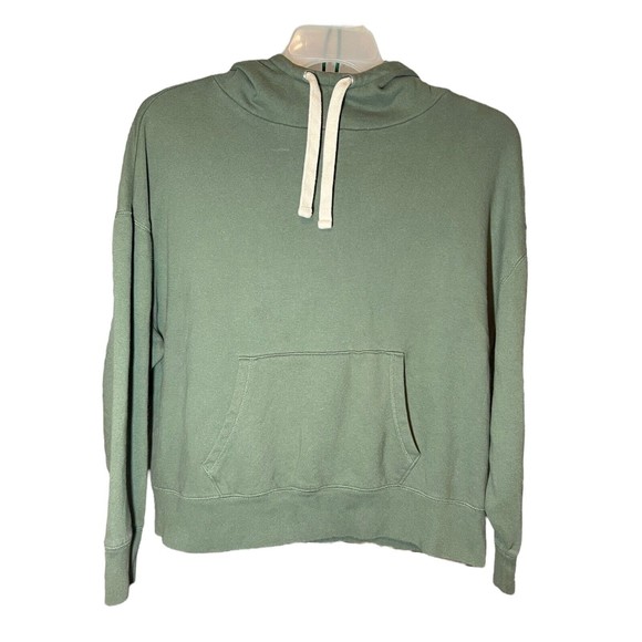 Gap Hoodie High Collard Green Hooded Sweater Front Pockets Women’s Size Large - Picture 1 of 5